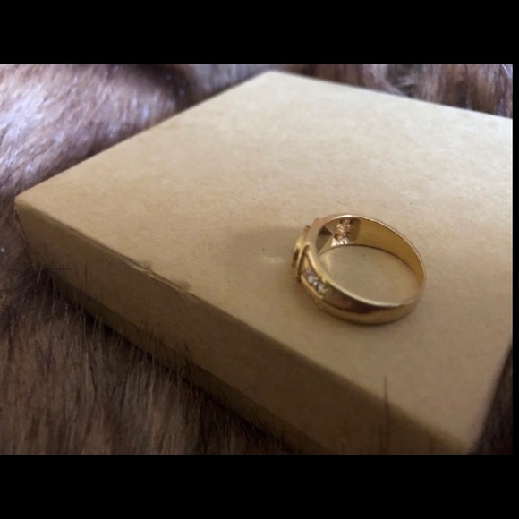 Vintage 18kt Gold Ring w Aquamarine & Diamonds - Picture 5 of 7